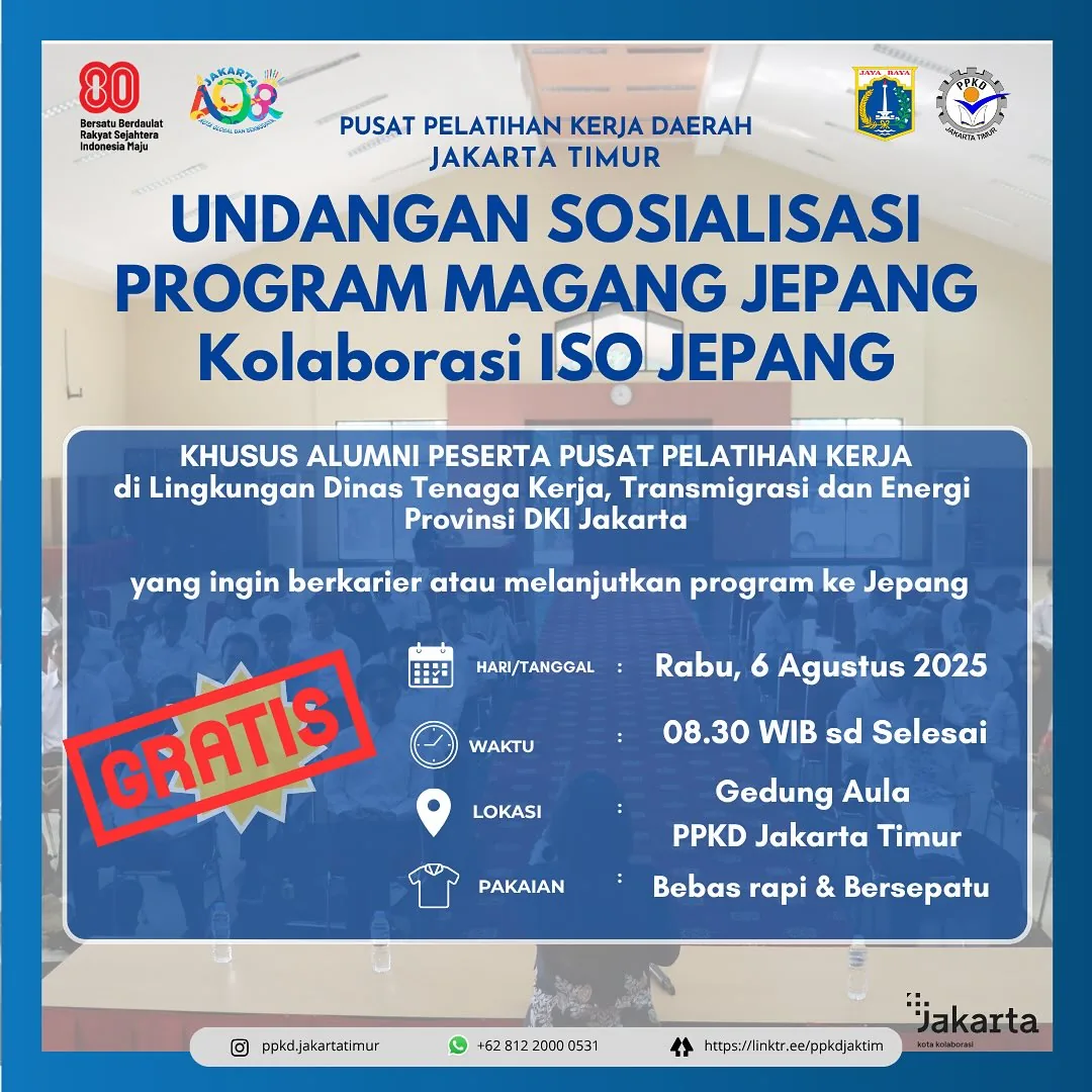 UNDANGAN SOSIALISASI PROGRAM MAGANG JEPANG – PPKD KABUPATEN GUNUNGKIDUL